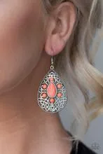 Earrings Modern Garden - Orange E110 Final