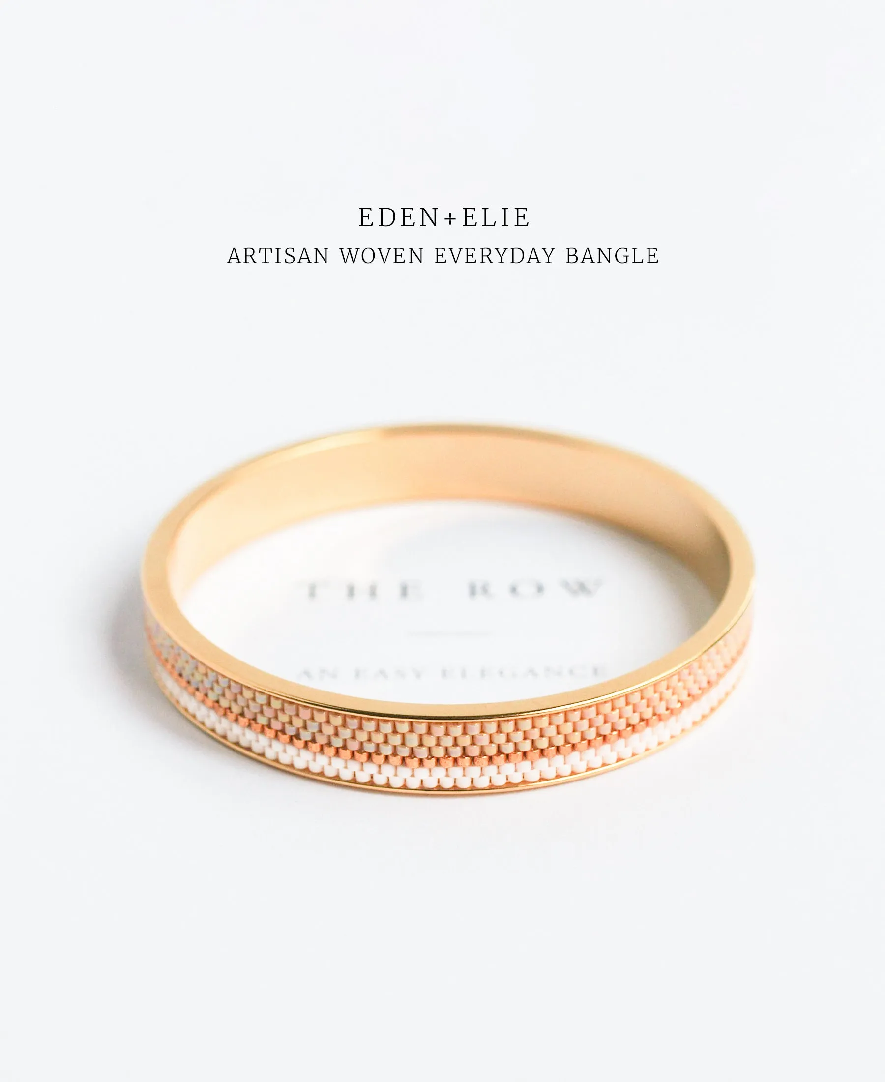 EDEN   ELIE Everyday Gold Narrow Bangle - mint green