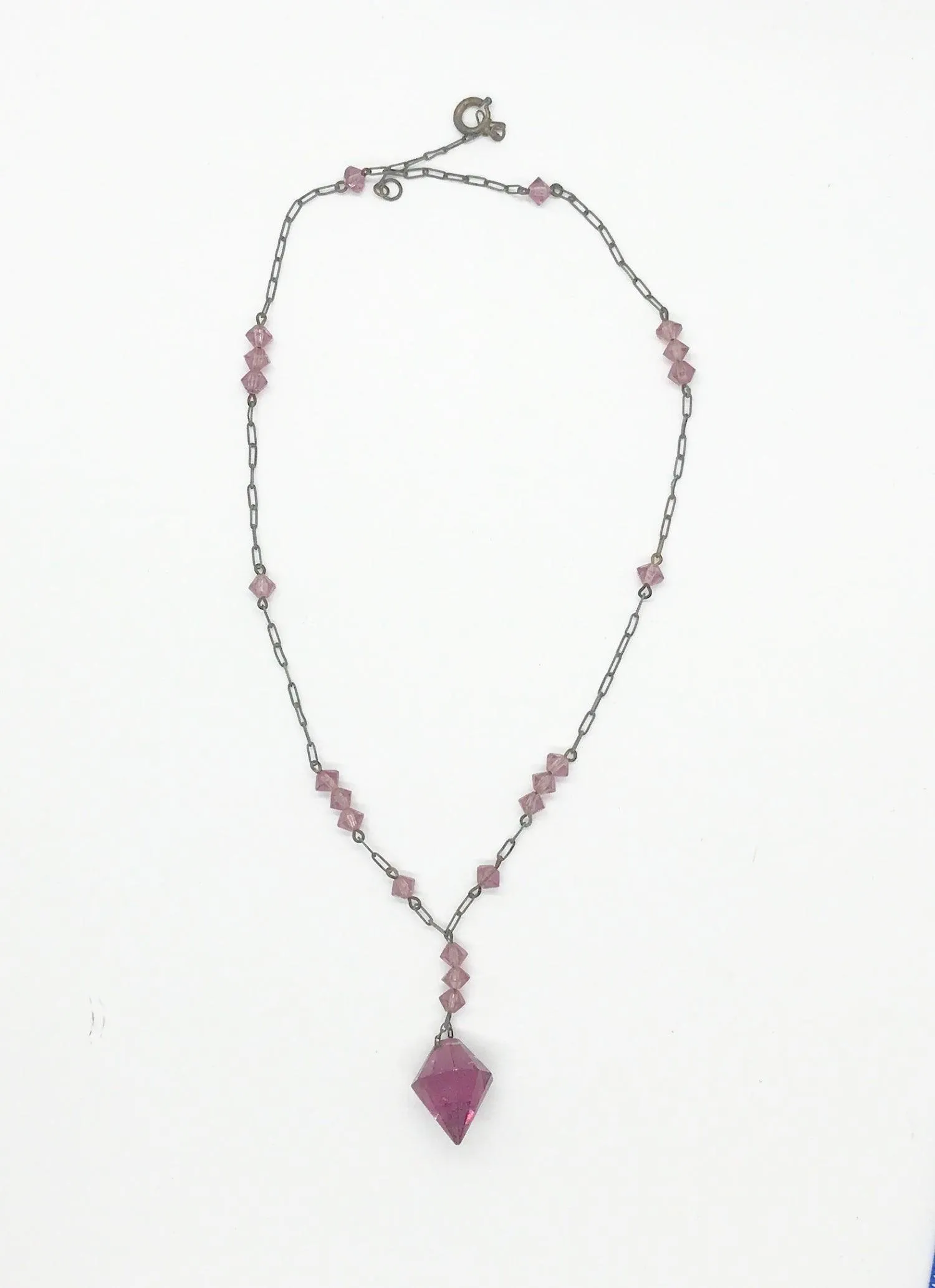 Elegant Purple Violet Vintage Crystal Necklace