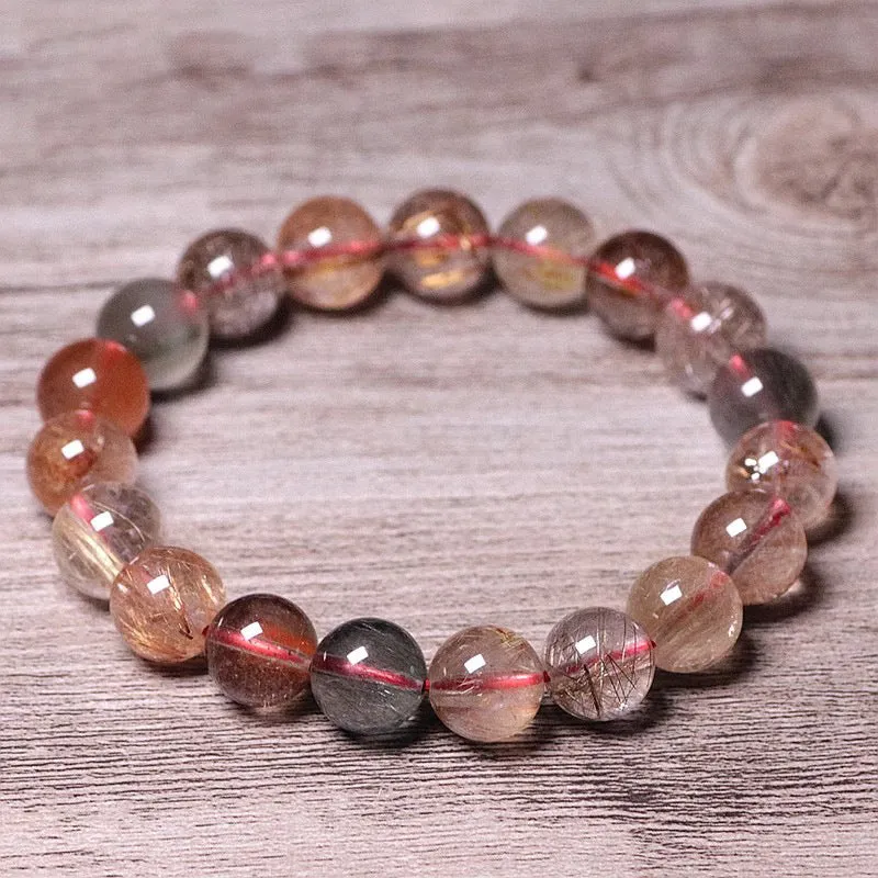 Elegant Sterling Silver Crystal and Agate Beaded Bracelet - Fortune's Favor