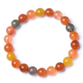 Elegant Sterling Silver Crystal and Agate Beaded Bracelet - Fortune's Favor