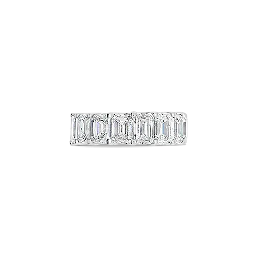 Emerald cut Eternity Band