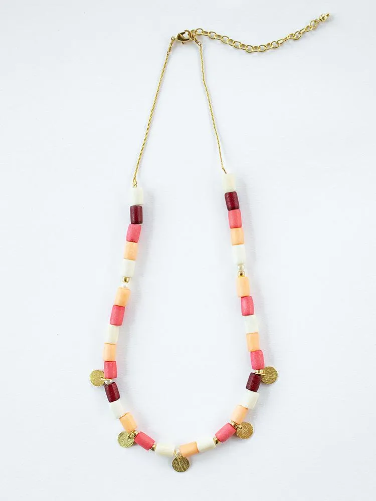 Emily Necklace - Coral