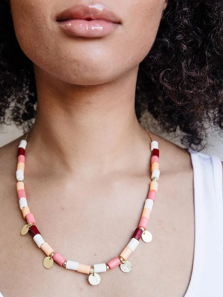 Emily Necklace - Coral