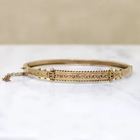 Enchanting Victorian 9ct Etruscan Revival Bangle