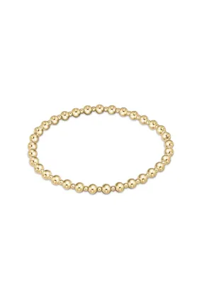 Enewton Classic Grateful Pattern 4mm Gold Bead Bracelet