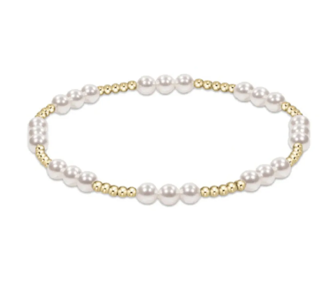 Enewton Classic Joy Pattern 4mm Bead Bracelet - Pearl