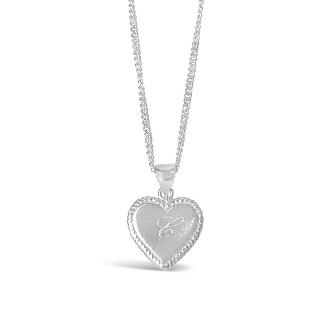 Engravable Heart Necklace | Silver