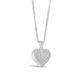 Engravable Heart Necklace | Silver