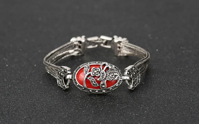 Fashion Ruby Vintage Bracelets & Bangles For Women Bohemia Resin Bracelet Turkey Jewelry