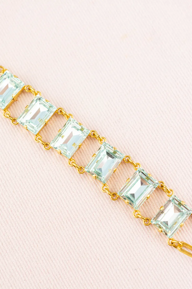 French Crystal Emerald Cut Bracelet