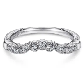 Gabriel & Co. "Armada" Curved Diamond Wedding Band