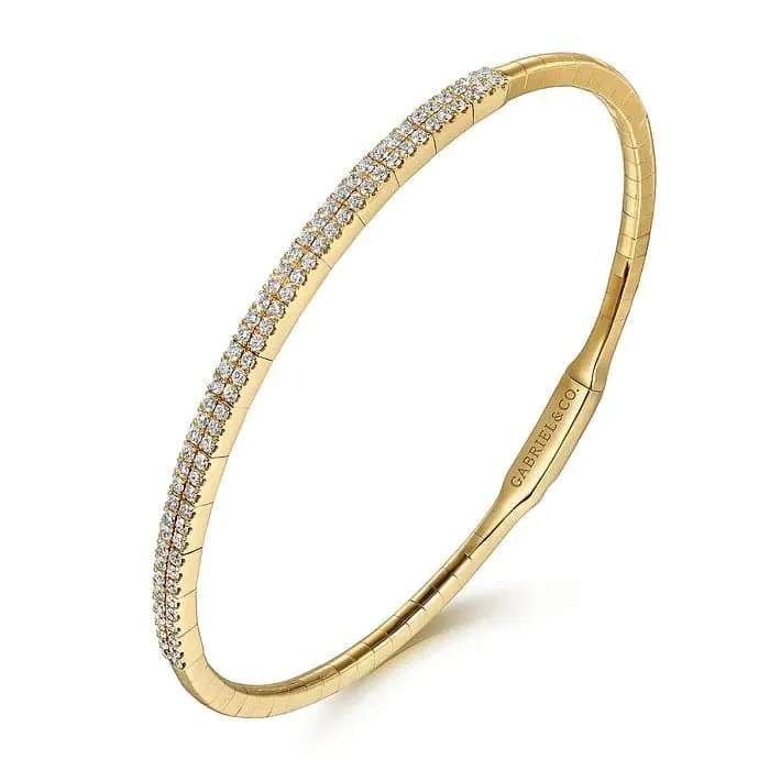 Gabriel & Co. Two Row Diamond Bangle