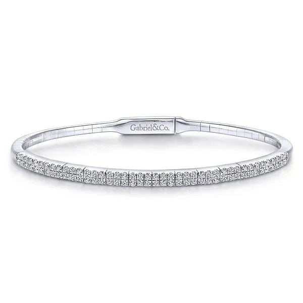 Gabriel & Co. Two Row Diamond Bangle