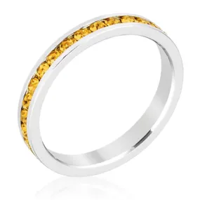 Gail Canary Yellow Eternity Stackable Wedding Ring | 1ct