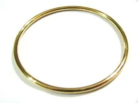 Genuine 18ct 18kt FULL SOLID Heavy Yellow, Rose or White gold 3mm wide GOLF bangle 65mm inside diameter