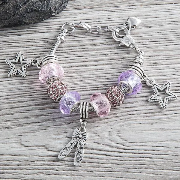 Girls Dance Beaded Charm Bracelet