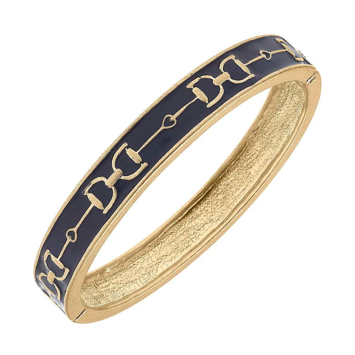 Giselle Horsebit Bangle Navy