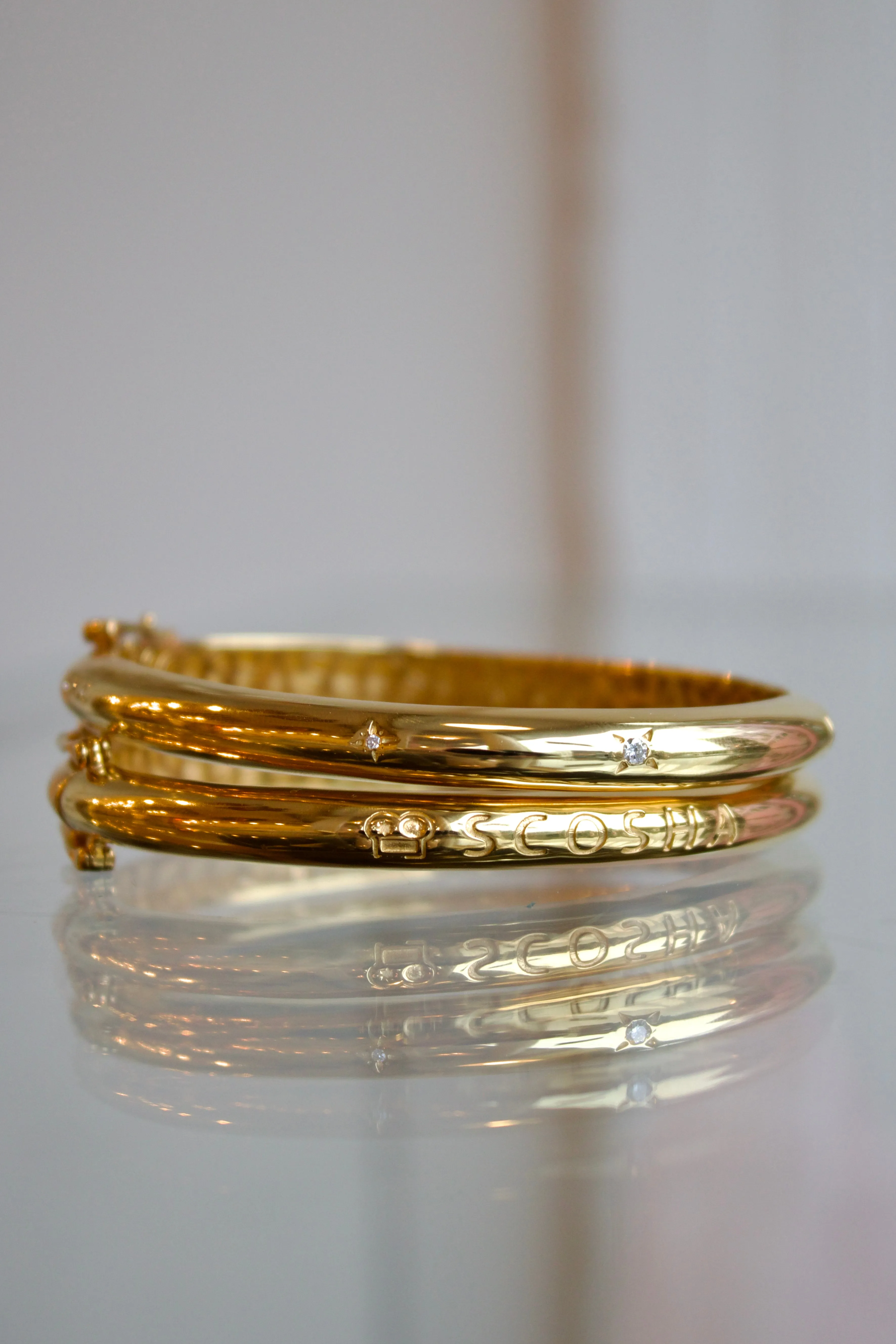 Go Bold Classic Bangle with Diamonds