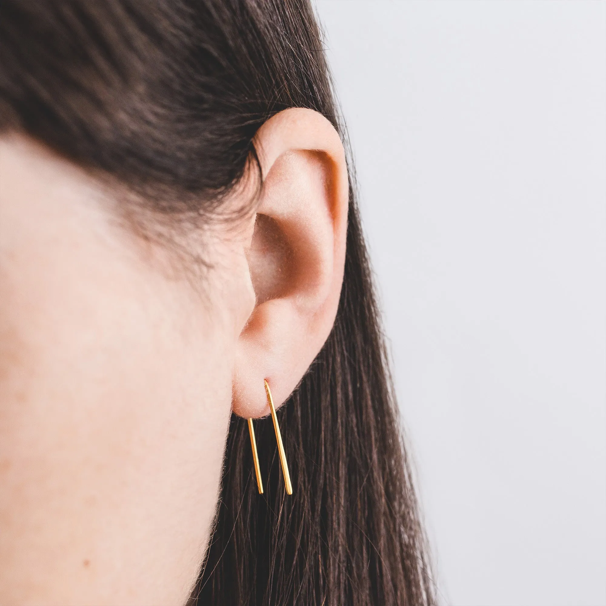 Gold Arc Earrings