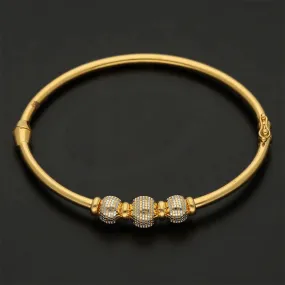 Gold Ball Shaped Bangle 22KT - FKJBNG22K5024