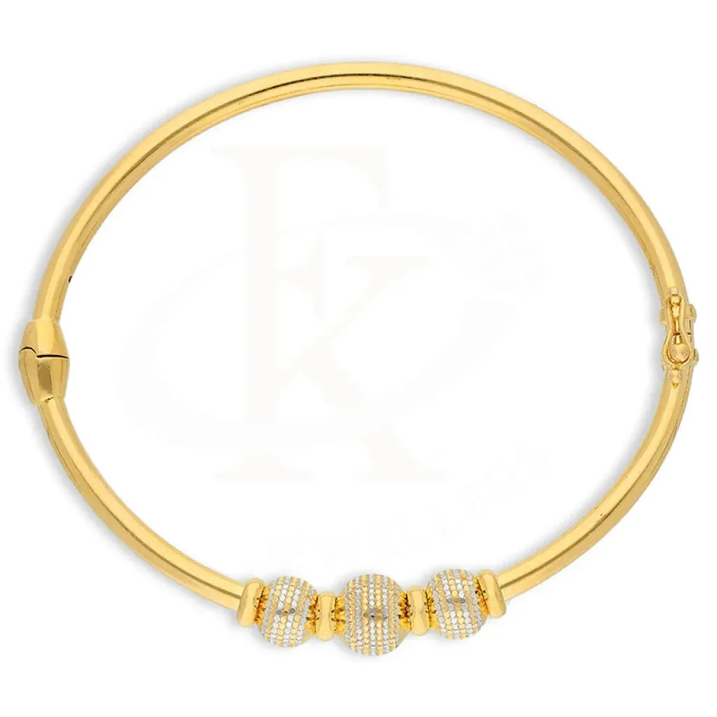 Gold Ball Shaped Bangle 22KT - FKJBNG22K5024