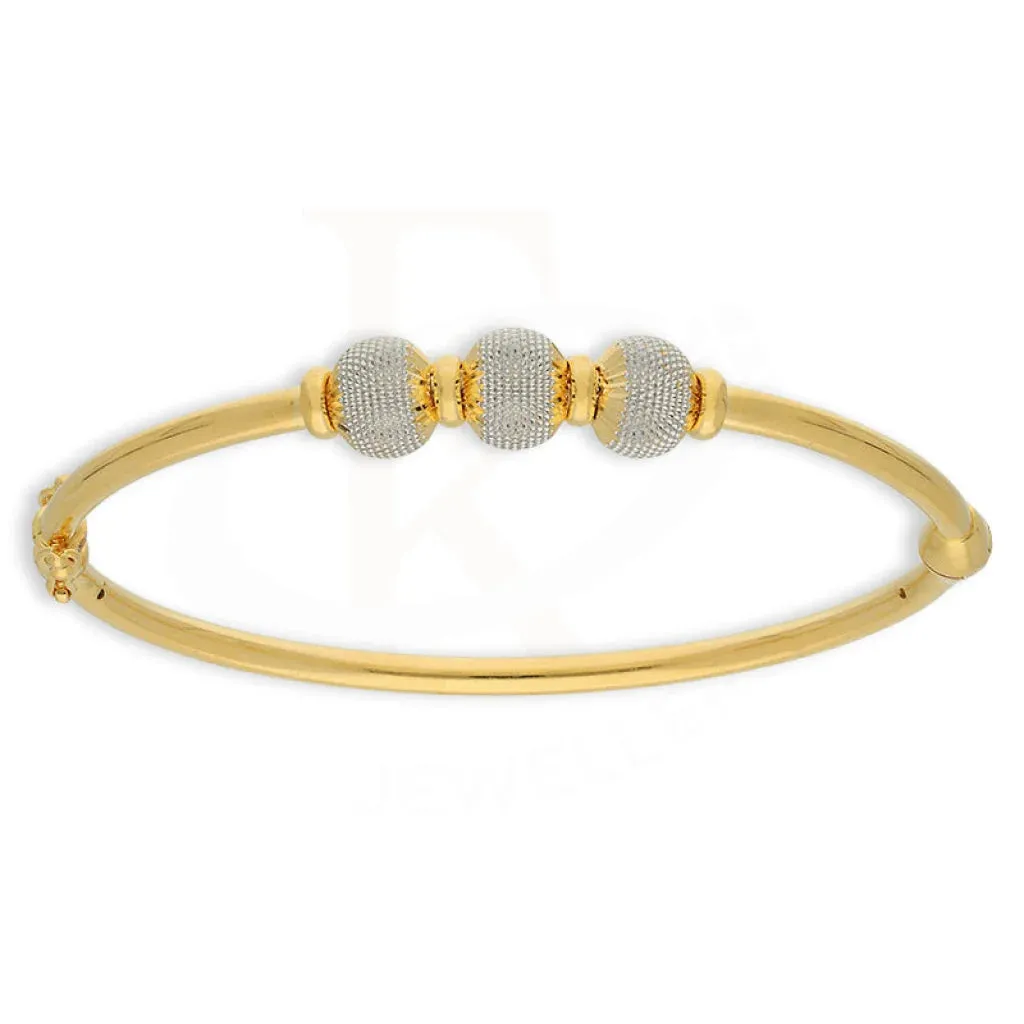 Gold Ball Shaped Bangle 22KT - FKJBNG22K5025