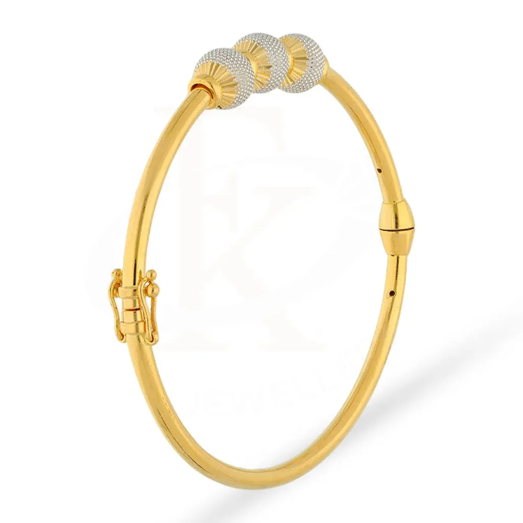 Gold Ball Shaped Bangle 22KT - FKJBNG22K5025