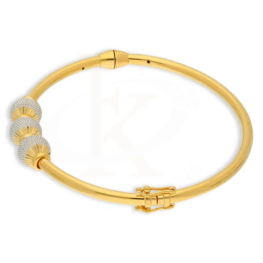 Gold Ball Shaped Bangle 22KT - FKJBNG22K5025