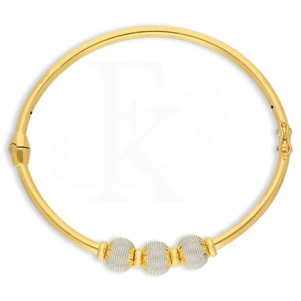 Gold Ball Shaped Bangle 22KT - FKJBNG22K5025