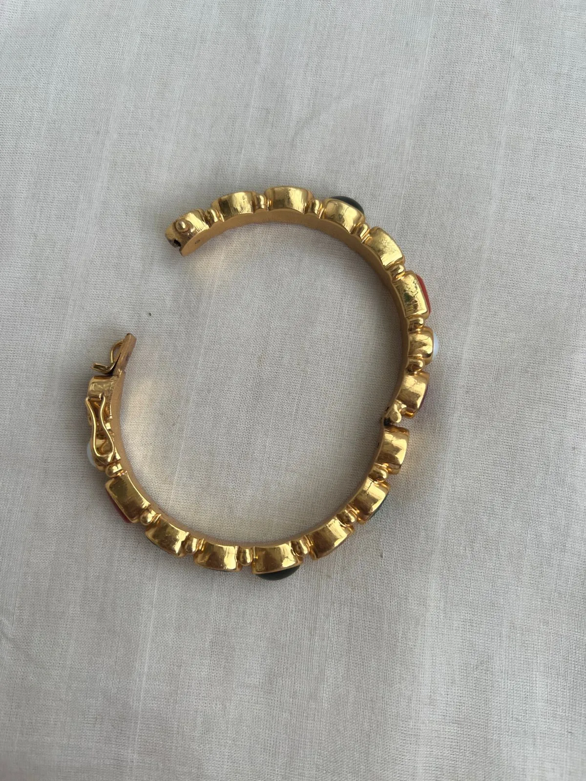 Gold Polish Solid Navrathan Bangle (Single)