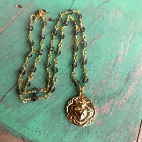 Gold Sacred Heart Necklace