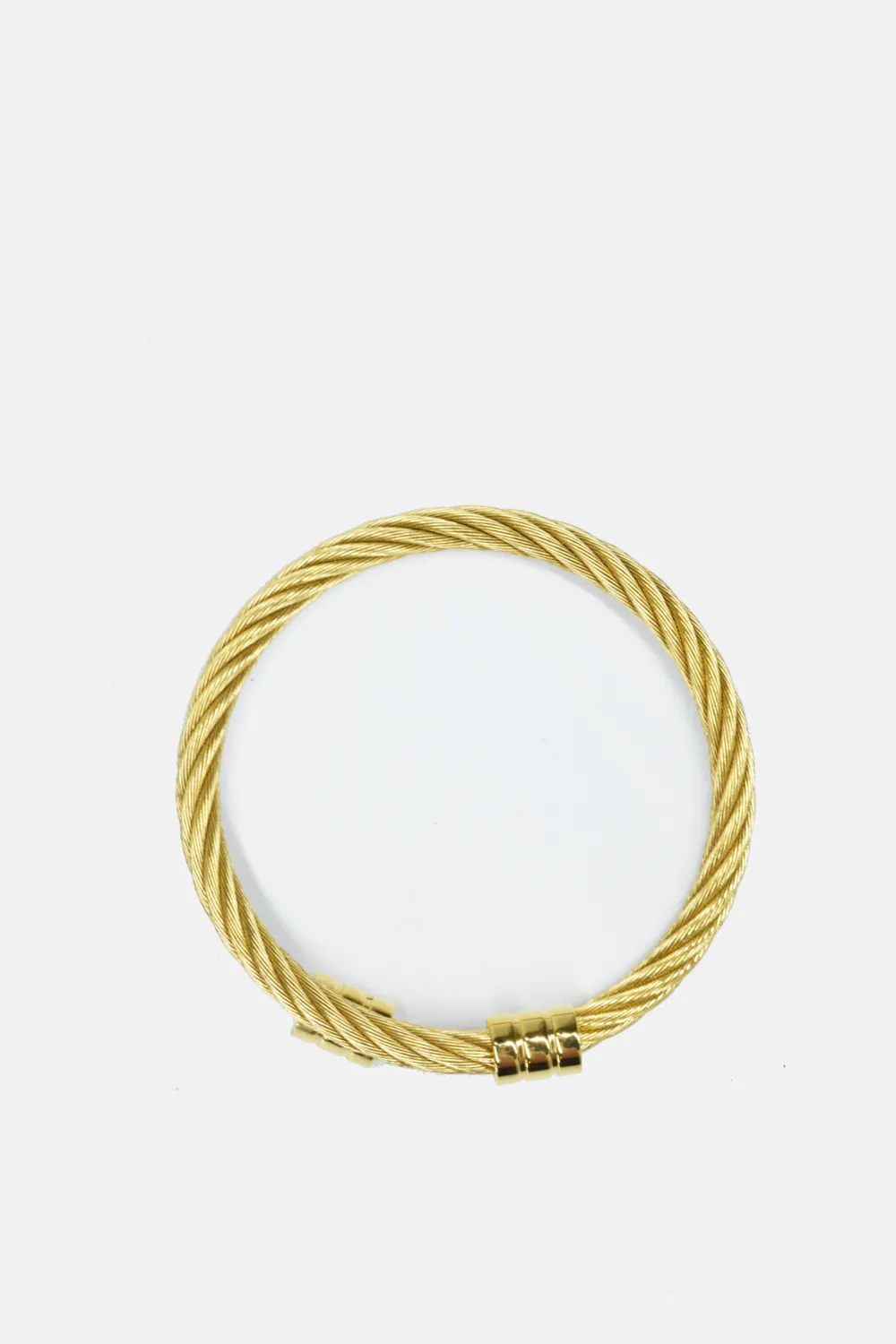 Gold Wire Cuff - Gold Accent