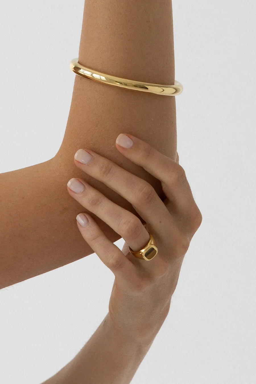 Goldie Tube Bangle Recycled 14k Vermeil