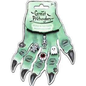 Great Pretenders Witch Hand Card with 3 Rings and Bracelet