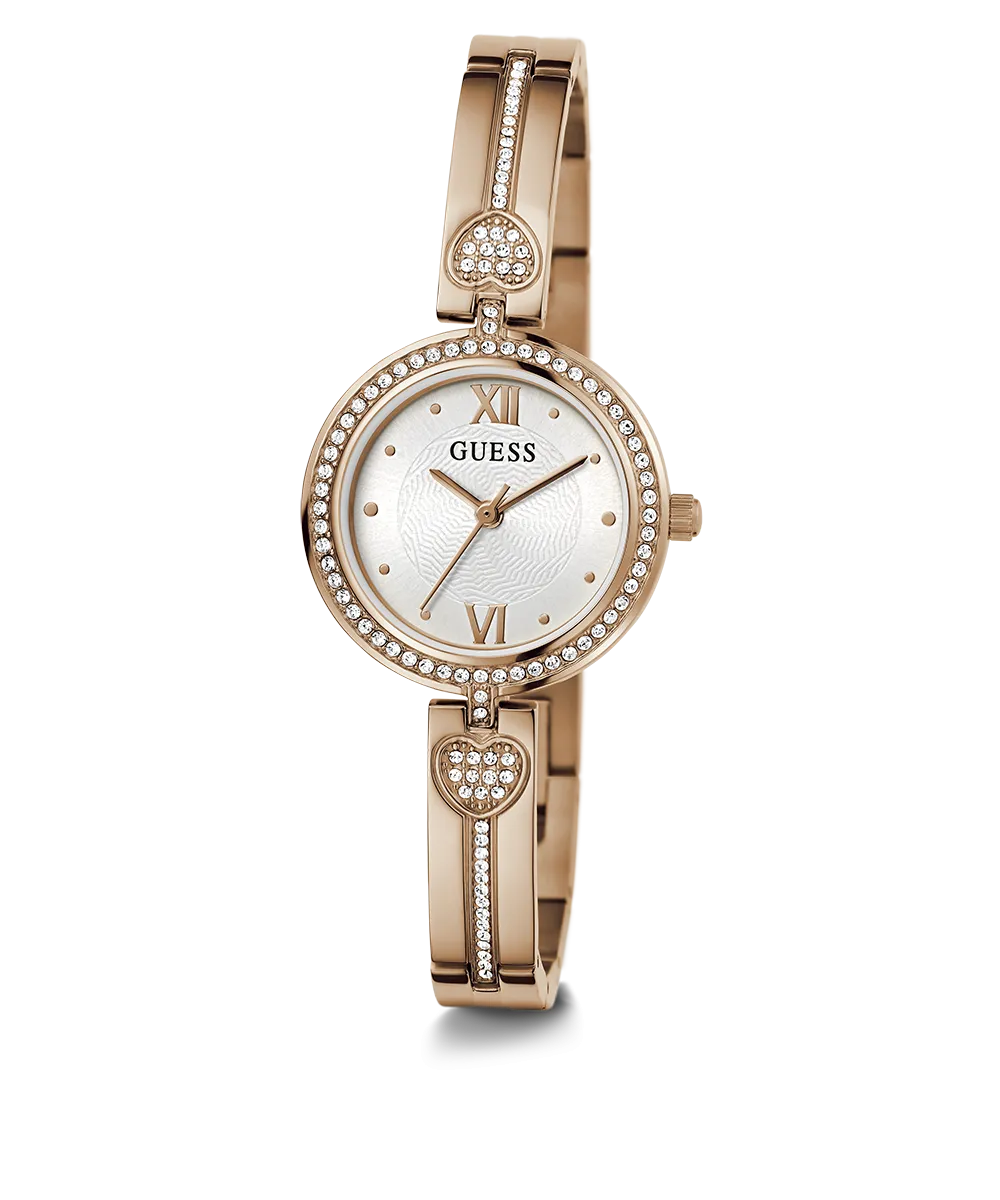 GUESS Ladies Rose Gold Tone Analog Watch