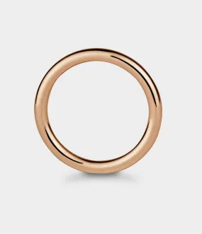 Halo Extra Slim Wedding Ring in 18ct Rose Gold, Size M 1/2