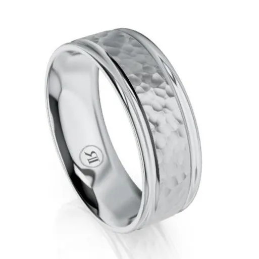 Hammered Platinum Wedding Ring