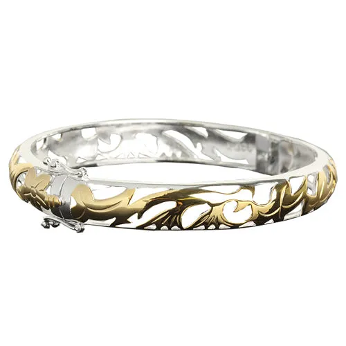 Hawaiian Jewelry Tropical Oval Open Bangle