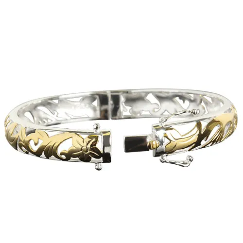 Hawaiian Jewelry Tropical Oval Open Bangle