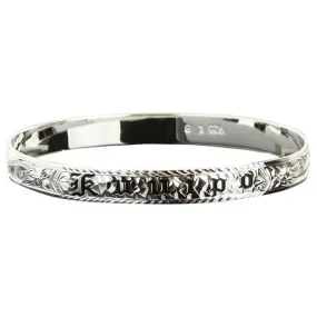 Hawaiian Kuuipo (Sweetheart) Baby Bangle Smooth Edge Black Enamel