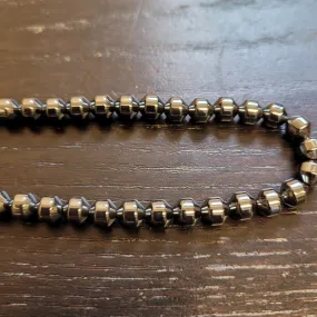 Hematite Barrel Beaded Necklace