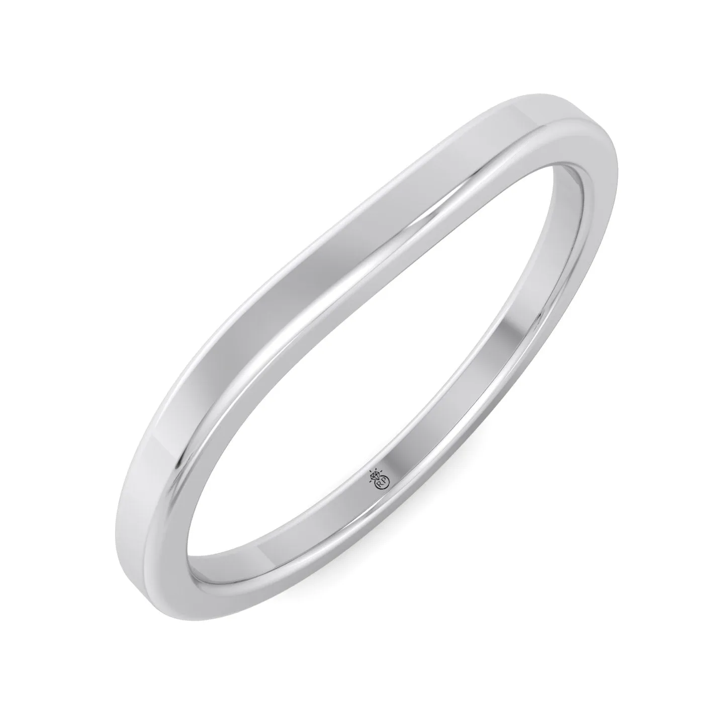 Hialeah - 3mm Plain Wedding Band with Curve