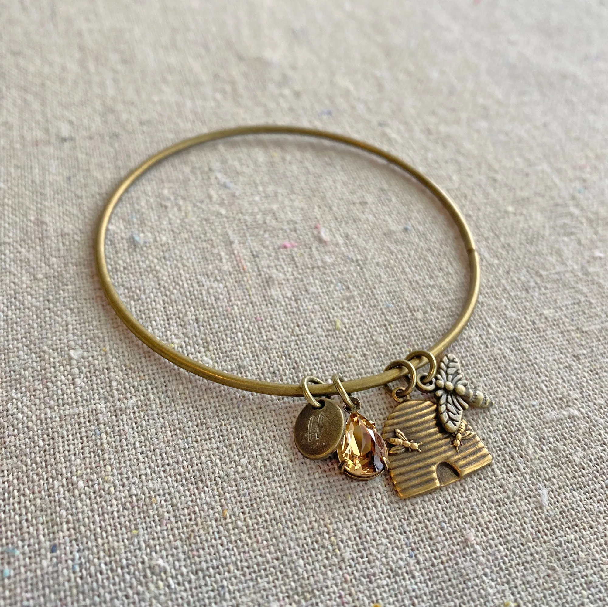 Honey Bee Mine Bangle Bracelet