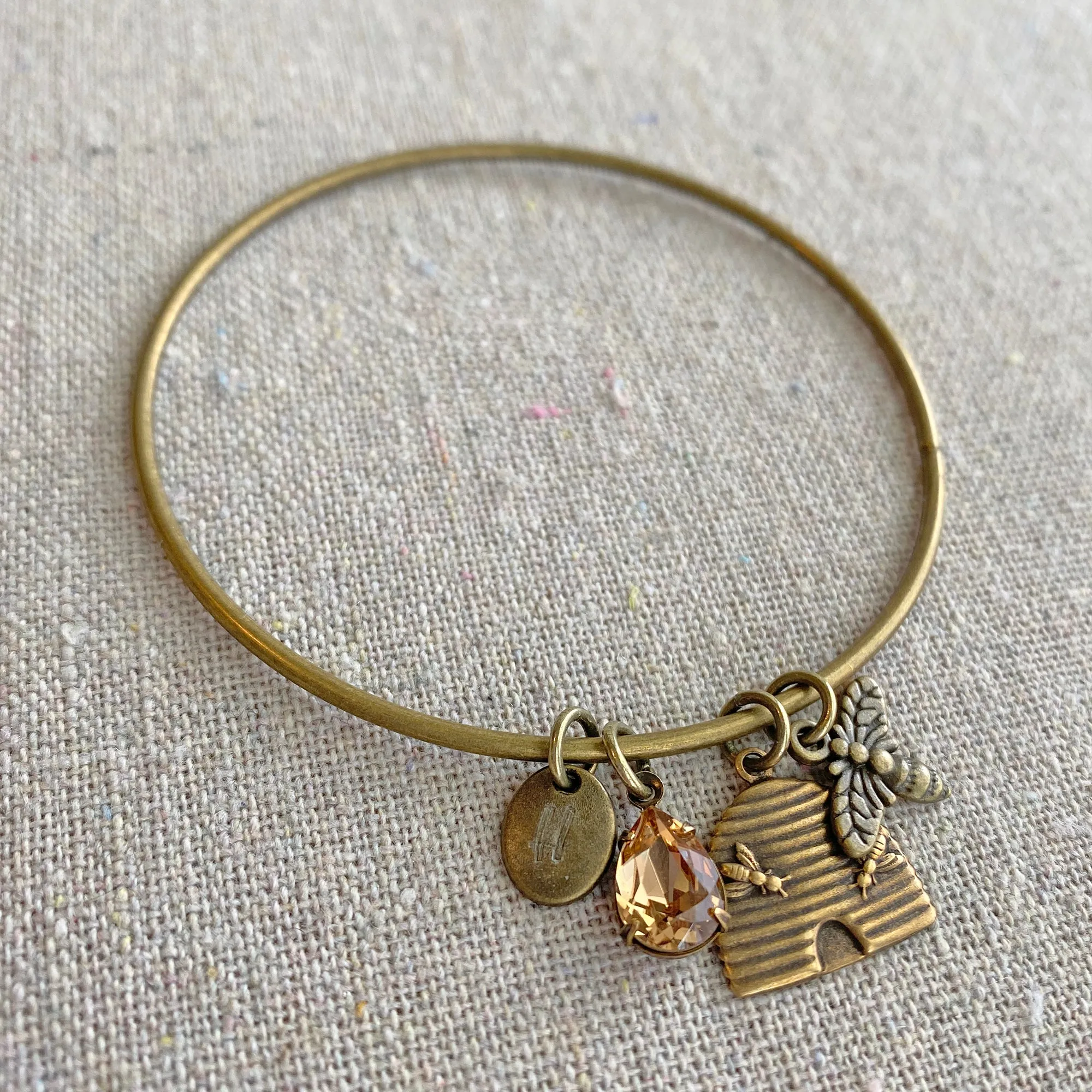 Honey Bee Mine Bangle Bracelet