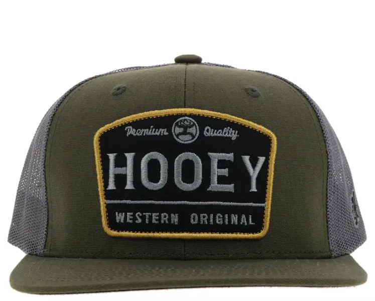 Hooey Trip Olive & Grey Trucker Snapback Hat 2308T-OLGY