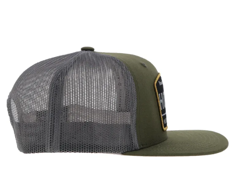 Hooey Trip Olive & Grey Trucker Snapback Hat 2308T-OLGY