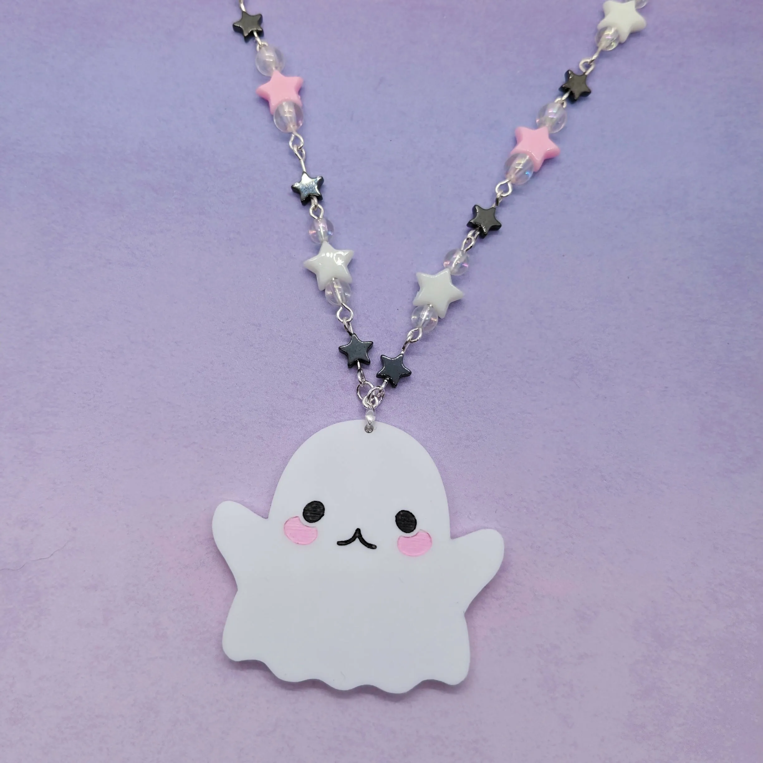 Hug Me Please Ghost Necklace