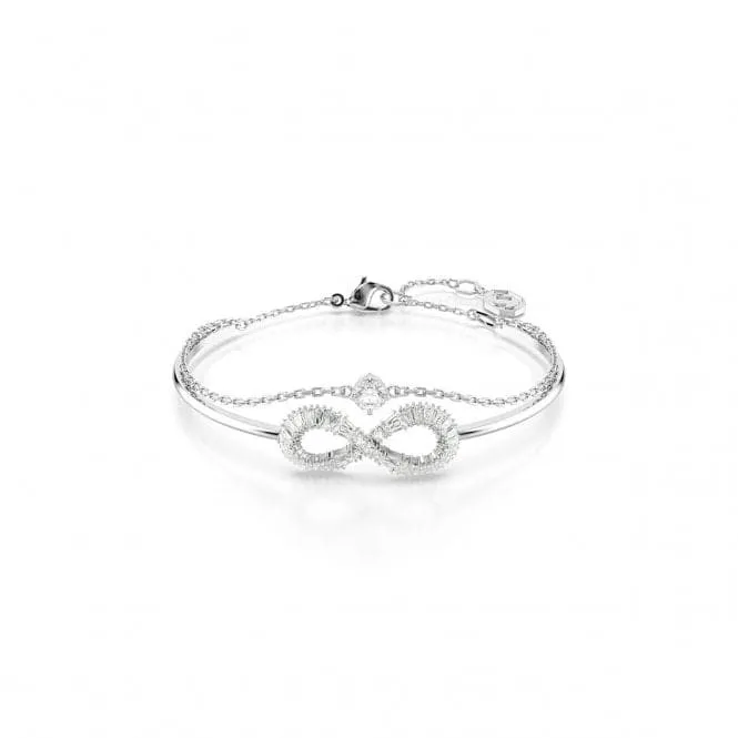 Hyperbola White Rhodium Plated Infinity Bangle 5684049