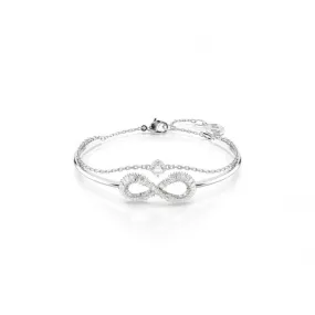 Hyperbola White Rhodium Plated Infinity Bangle 5684049